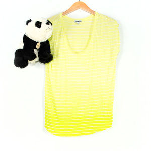 Neon green Express striped tee